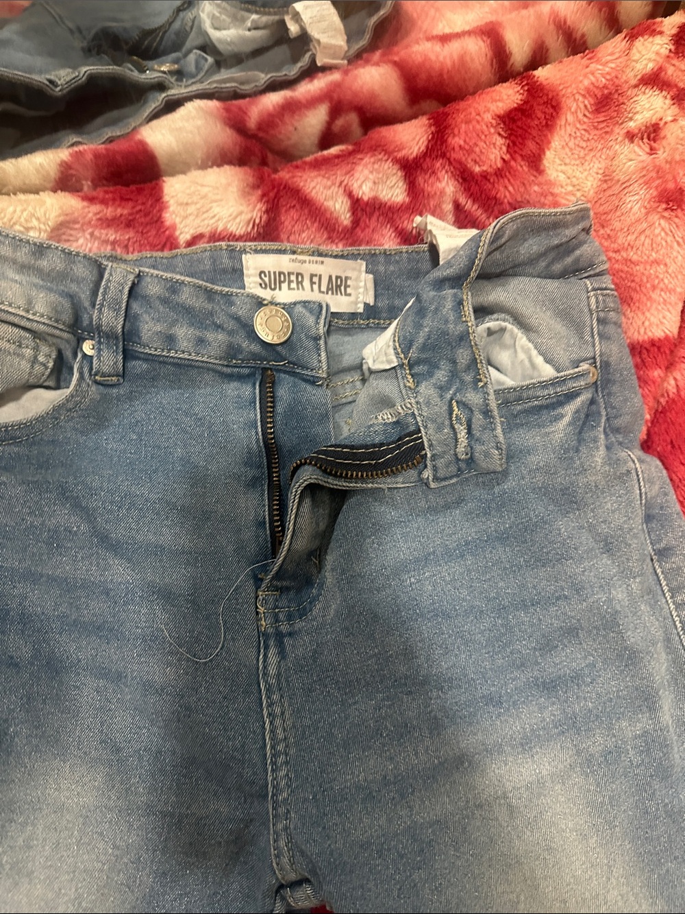 Women's Light Blue Wide Leg Jeans